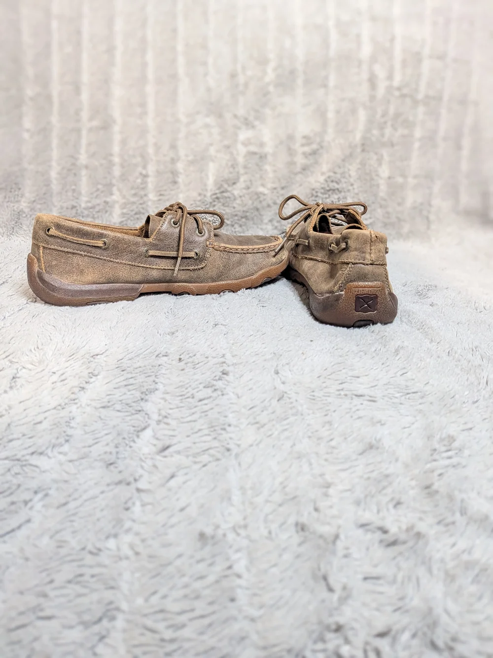 Twisted X Men's Suede Boat Shoes in Brown